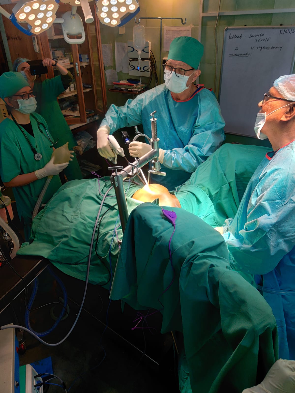 Dr. Gnanaraj Jesudian in a surgical training setting